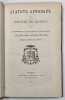 Statuts synodaux du diocèse de Bayeux.. HUGONIN. Flavien-Abel-Antoine.