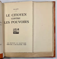 Le citoyen contre les pouvoirs. 