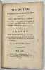 M&eacute;moire sur les lois que suivent dans leurs combinaisons entre elles, les couleurs produites par la r&eacute;fraction de la lumi&egrave;re…. BOURGEOIS. Charles.