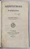 M&eacute;ditations po&eacute;tiques.. (LAMARTINE. Alphonse de.)