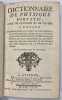 Dictionnaire de physique portatif, orn&eacute; de planches et de figures... . [PAULIAN]. 