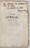 La princesse Aur&eacute;lie, com&eacute;die en 5 actes et en vers.. DELAVIGNE. Casimir.