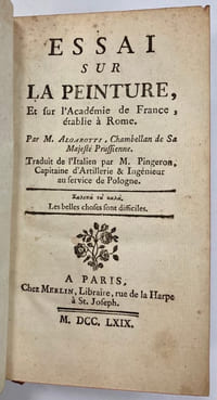 Essai sur la peinture et sur l’Académie de France établie à Rome…