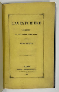 L’aventurière. Comédie en 5 actes et en vers.