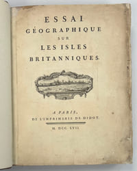 Essai géographique sur les Isles Britanniques….