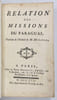 Relation des missions du Paraguai…. MURATORI. Ludovico Antonio.