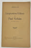 Les premi&egrave;res &eacute;ditions de Paul Verlaine.. LODS. Armand.
