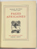 Pages africaines.. MAURRAS. Charles. 