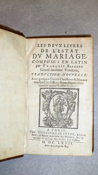 Les deux livres de l'estat du mariage...