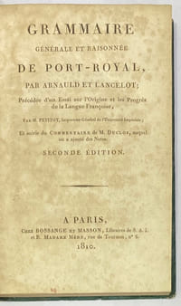 Grammaire générale et raisonnée de Port-Royal...