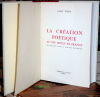 La Création poétique au XVIè siècle en France de Maurice Scève à Agrippa d'Aubigné.. WEBER (Henri)