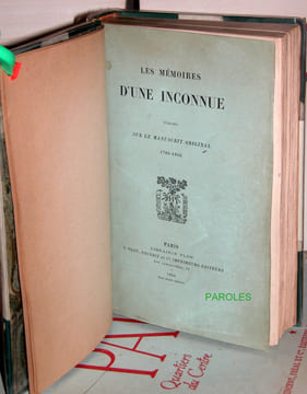Les Mémoires d'une inconnue publiés sur le manuscrit original 1780-1816.. [CAVAIGNAC (Marie-Julie)]