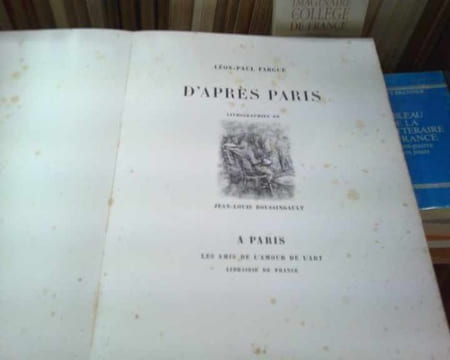 D'après Paris.. FARGUE (Léon-Paul)