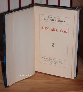 Adorable Clio.. GIRAUDOUX (Jean)