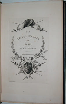 Les Salles d'armes de Paris.. SAINT-ALBIN (Albert de)