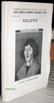 Bulletin n°13-16 - Etudes coperniciennes - 1.. CENTRE POLONAIS DE RECHERCHES SCIENTIFIQUES DE PARIS