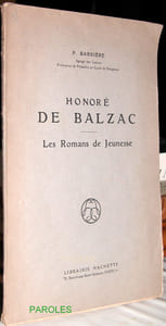 Honoré de Balzac. Les romans de jeunesse.