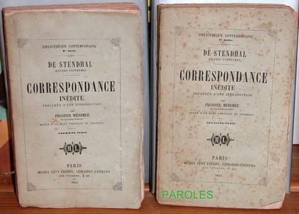 Correspondance inédite.