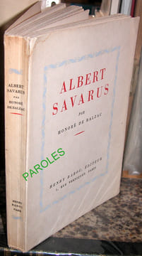 Albert Savarus - Scène de la vie privée.. BALZAC (Honoré de)