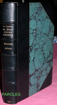 Mémoires inédits de Pétion et mémoires de Buzot et de Barbaroux accompagnés de notes inédites de Buzot et de nombreux documents inédits sur Barbaroux, ...