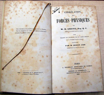 Corrélation des forces physiques.. GROVE (William-Robert).