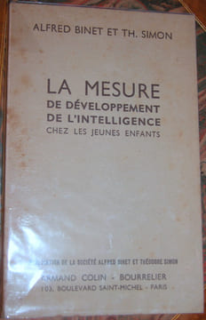 La Mesure du développement de l'intelligence chez les jeunes enfants.. BINET (Alfred), SIMON (Théodore)