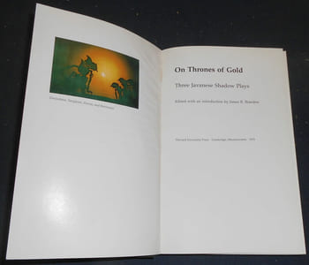 On Throne of Gold - Three Javanese Shadow Plays