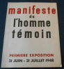 "Manifeste de l'homme témoin". "Jean Bouret"