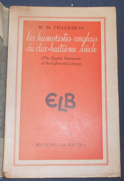 Les humoristes anglais du dix-huitième siècle. W. M. Thackera