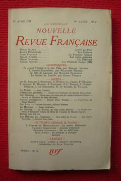 La Nouvelle Nouvelle Revue Française 1ère année N° 4 - 1er Avril 1953. COLLECTIF