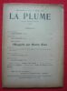 "La Plume - n° 325 - 1er Novembre 1902 - revue bimensuelle illustrée - 14e année". "Edmond Pilon Hugues Rebell Henry Ibsen Mme Matilde serao M. Prozor ...