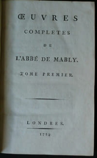 oeuvres complètes de l'Abbé de Mably