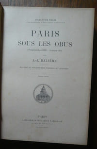 Paris sous les obus - 17 septembre 1870- 3 mars 1871