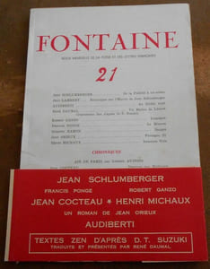 Fontaine n°21 Revue Mensuelle de la Poésie et des Lettres Françaises