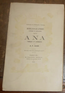 Bibliographie critique et raisonnée des Ana français et étrangers