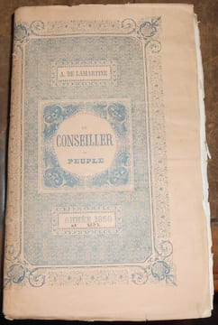 Le Conseiller du Peuple (2ème et 3 ème année). Alphonse de Lamartine et F. de Saint-Victor