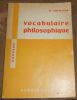 "Nouveau Vocabulaire Philosophique". "Armand Cuvillier"