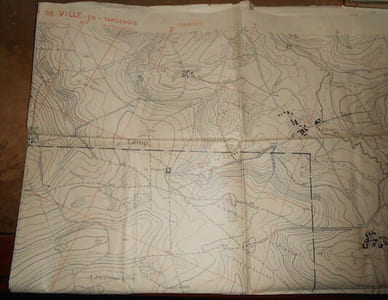 Carte au 10000 ème du Camp d'Instruction de Ville en Tardenois