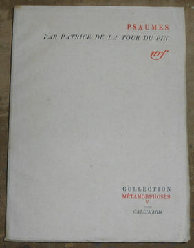 Psaumes. Patrice de la Tour du Pin