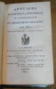"Annuaire Statistique Historique et Administratif du Département de l'Orne pour 1812 avec Carte du Département Gravures et Tableaux". 