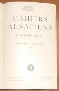 Cahiers Alsaciens - Elsässer Hefte