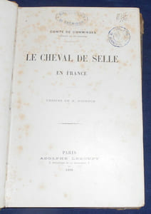 Le Cheval de Selle en France