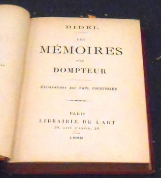 Les Mémoires d’un Dompteur . Bidel