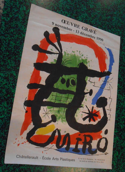Affiche Miro Œuvre Grav&eacute; . 
