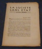 La Société sans Etat . Giovanna Berneri
