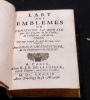 L’Art des Emblèmes ou S’Enseigne La Morale par Les Figures de la Fable, de l’Histoire, & de la Nature. Père Claude-François Ménestrier de la Compagnie ...