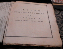 Tables Chronologiques qui embrassent toutes les parties de l'histoire universelle, année par année, depuis la création du monde jusqu'en mil sept cent ...