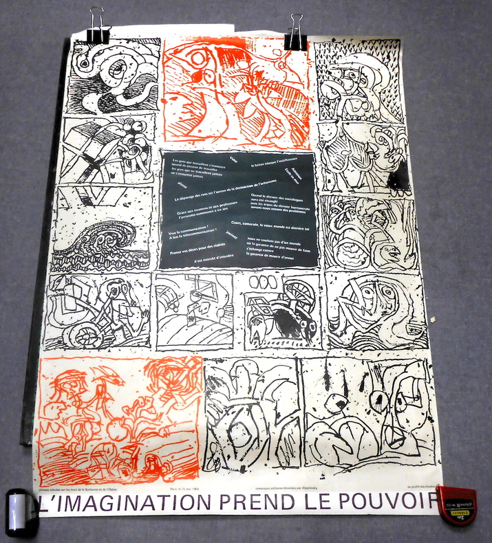 Affiche L’Imagination Prend le Pouvoir. Pierre Alechinsky 