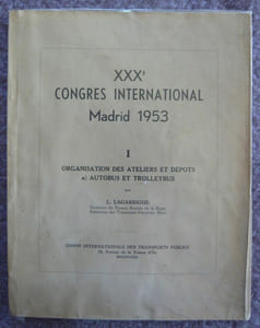 XXXe congrès international des transports publics Madrid 1953