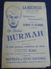 Programme Le Fakir Burmah  . 